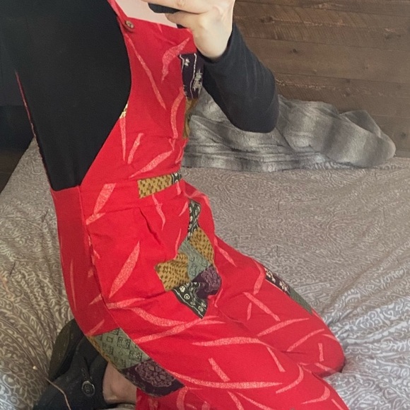 30% OFF BUNDLES! NWT Cotton overalls jumpsuit boho oversized wide leg romper - Picture 9 of 12